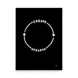 Create/Destroy Poster (Black)