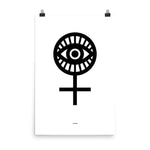 Feminist Eye Poster, White