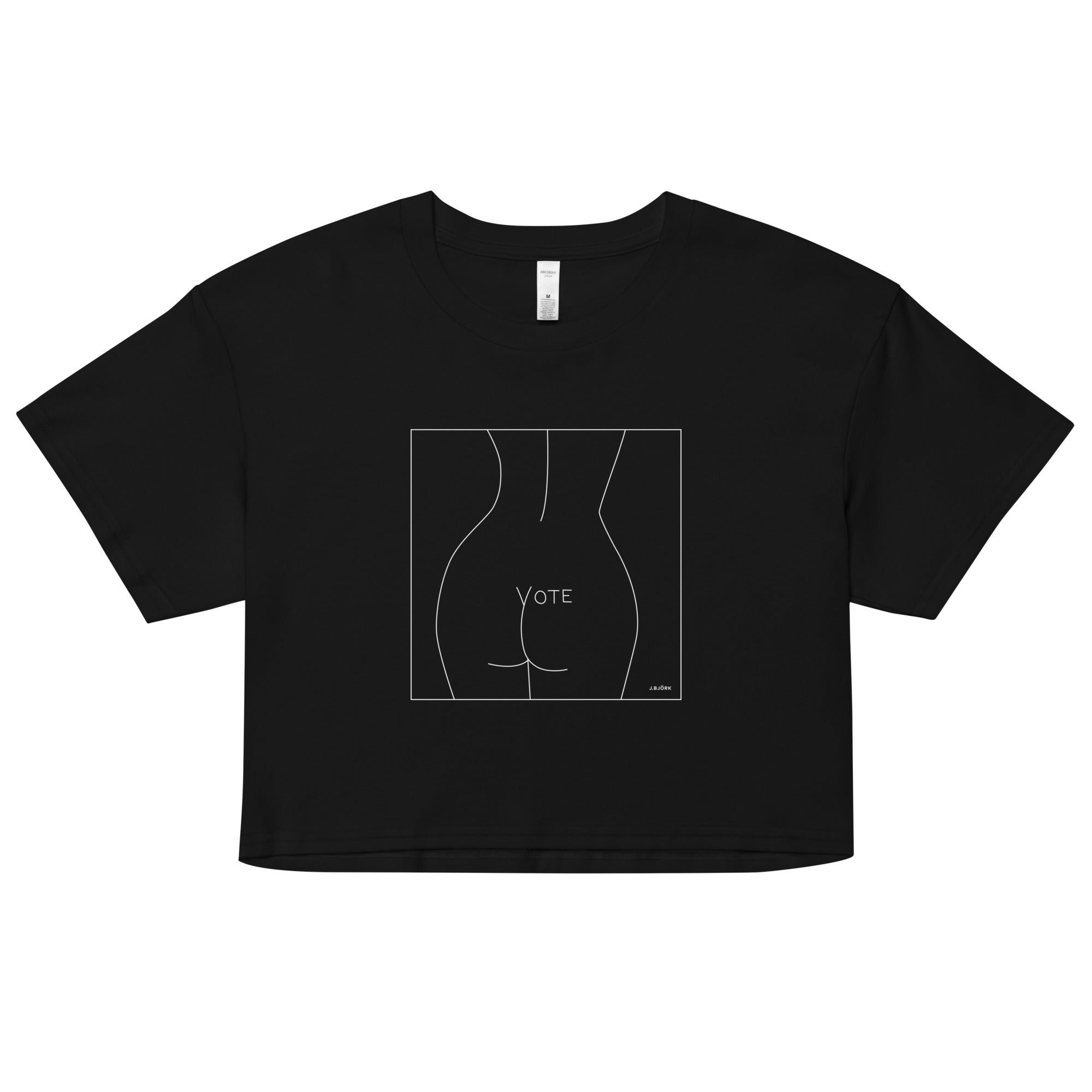 VOTE (No. 2) Cropped Tee, Black – J.Bjork