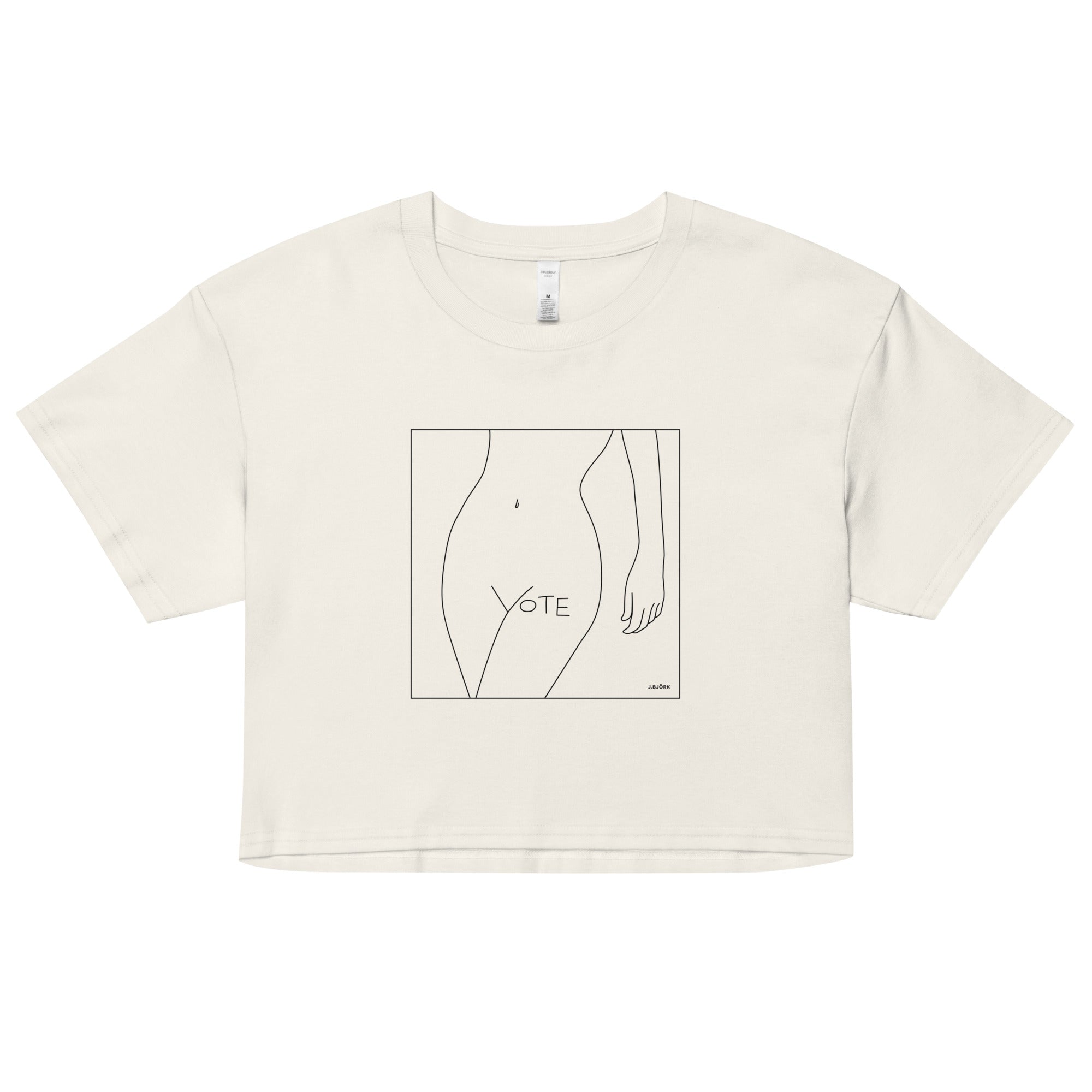VOTE (No. 1) Cropped Tee, Off-White – J.Bjork