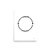 Create/Destroy Poster (White)