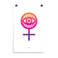 Feminist Eye Poster, Rainbow