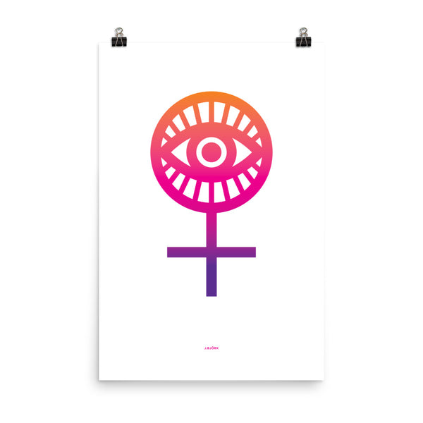 Feminist Eye Poster, Rainbow