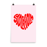 Stockholm Love, Poster (Pink/Red)
