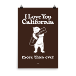I Love You California (More Than Ever) Poster, Brown