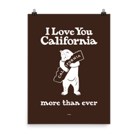 I Love You California (More Than Ever) Poster, Brown