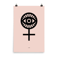 Feminist Eye Poster, Peach